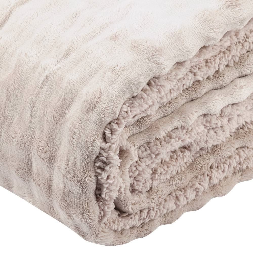 Cobertor King Requinte Sherpa Color Havan Casa - Bege