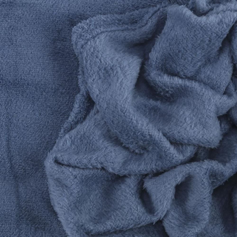 Cobertor Casal Microfibra Liso Paris Havan Casa - Azul Marfim 