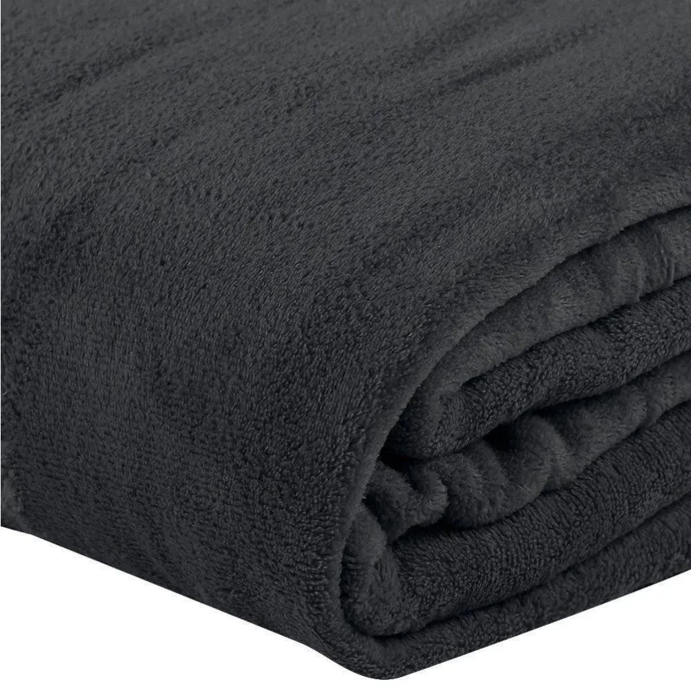 Cobertor Queen Microfibra Liso Paris Havan Casa 1 Pç - Carbono