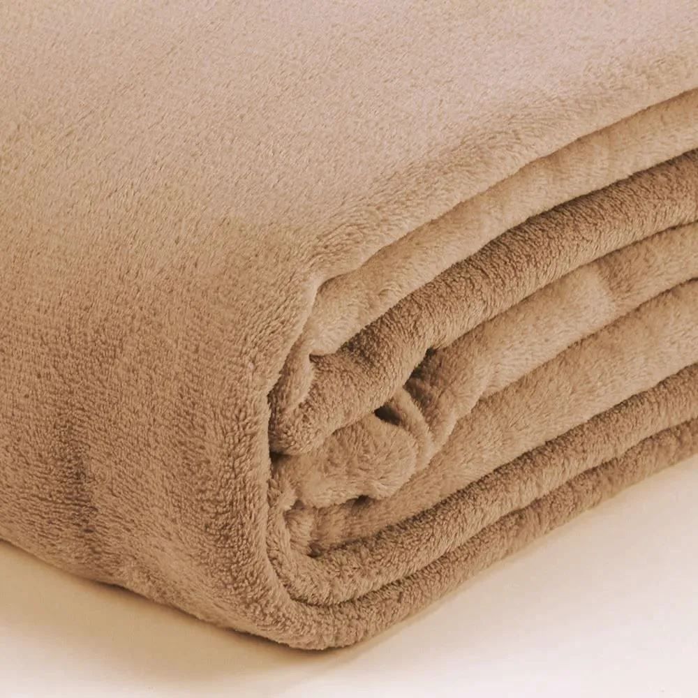 Cobertor Queen Microfibra Liso Paris Havan Casa 1 Pç - Bege