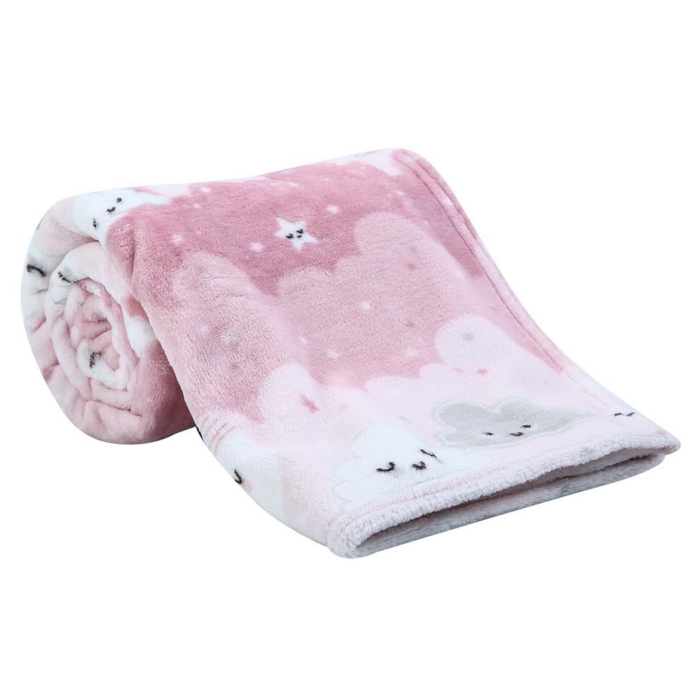 Cobertor Para Bebê Flannel Baby Camesa - Rosa Claro