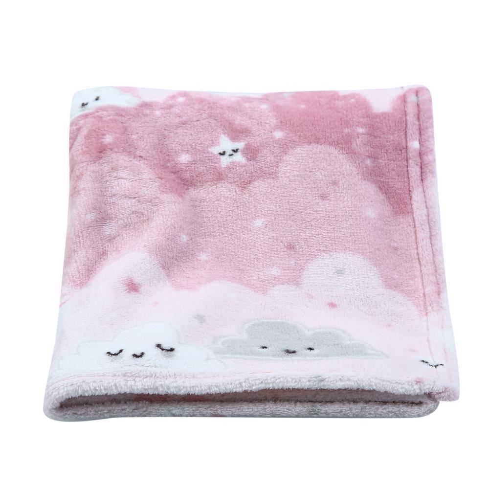 Cobertor Para Bebê Flannel Baby Camesa - Rosa Claro