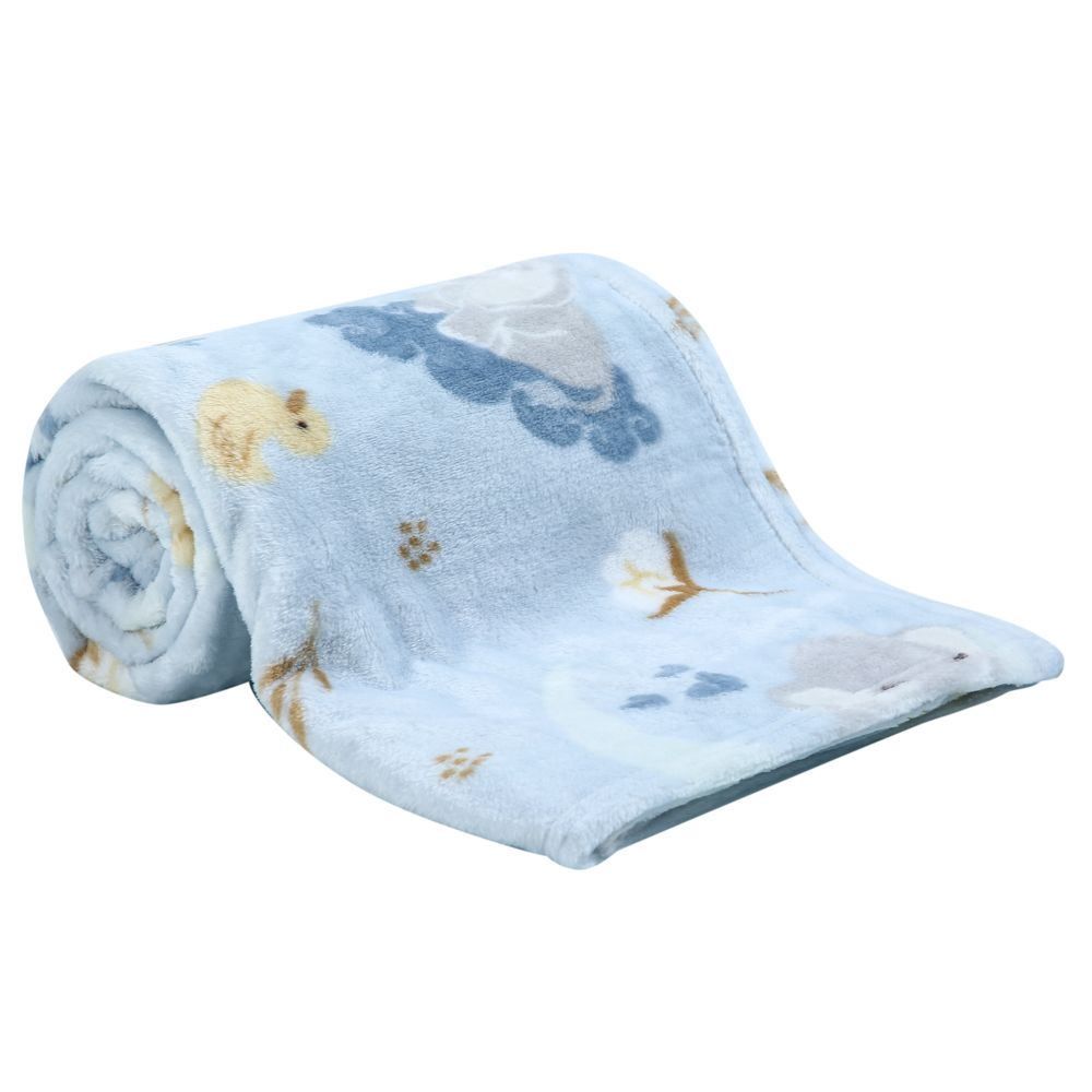 Cobertor Para Bebê Flannel Baby Camesa - Azul