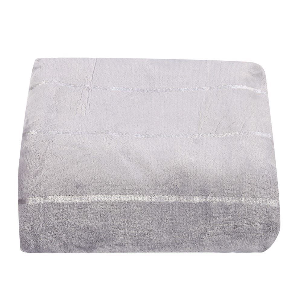 Cobertor Queen 100% Poliéster Elegance Havan Casa - Cinza