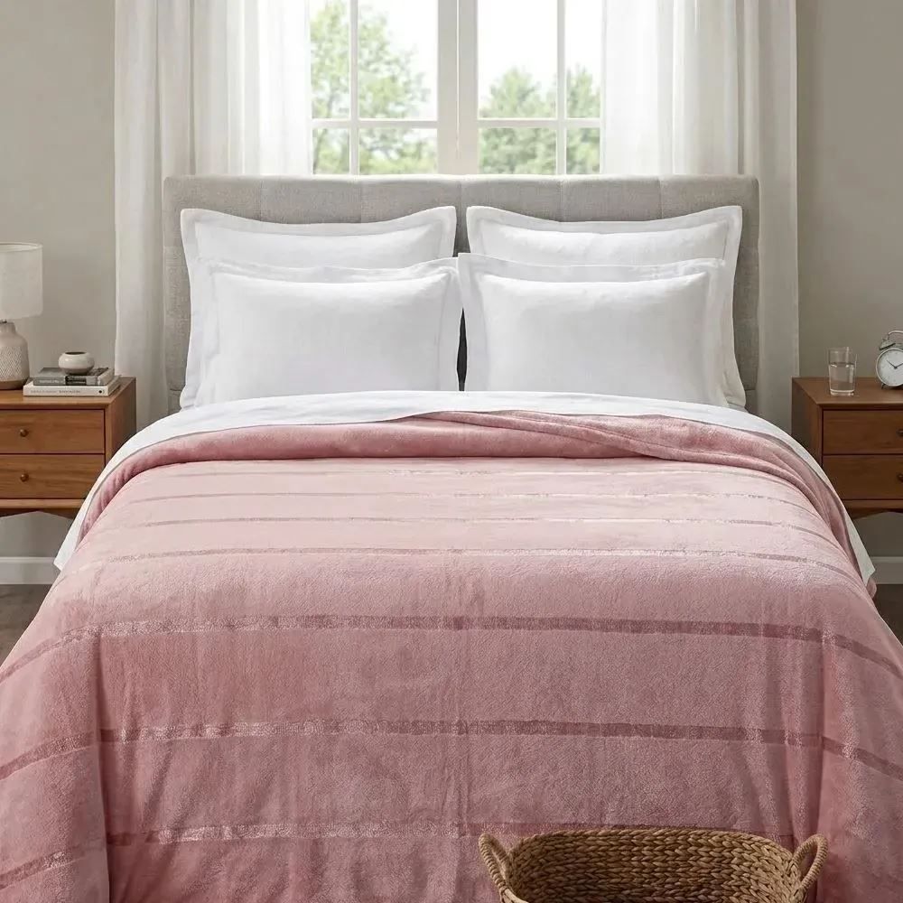 Cobertor Queen 100% Poliéster Elegance Havan Casa - Rosa Pétala