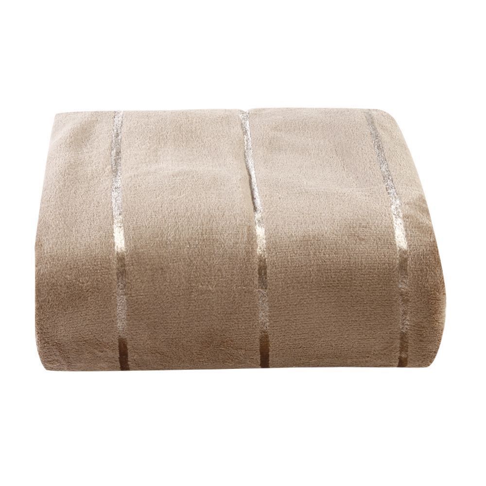 Cobertor Queen 100% Poliéster Elegance Stripe Havan Casa - Bege