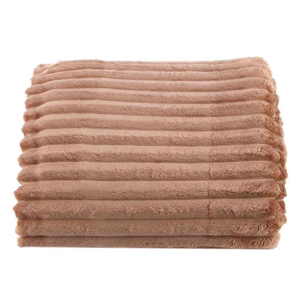 Cobertor Queen 100% Poliéster Premier Canelado Havan Casa - Taupe Atemporal