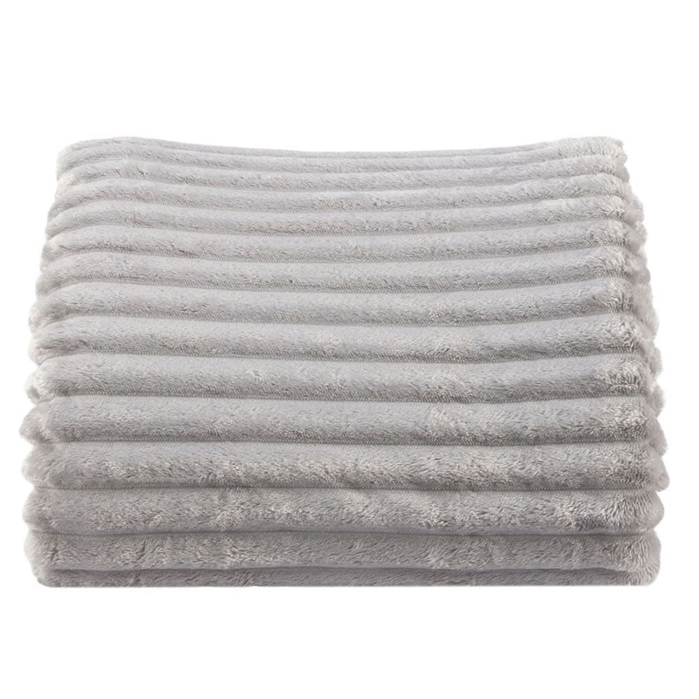 Cobertor Queen 100% Poliéster Premier Canelado Havan Casa - Prata