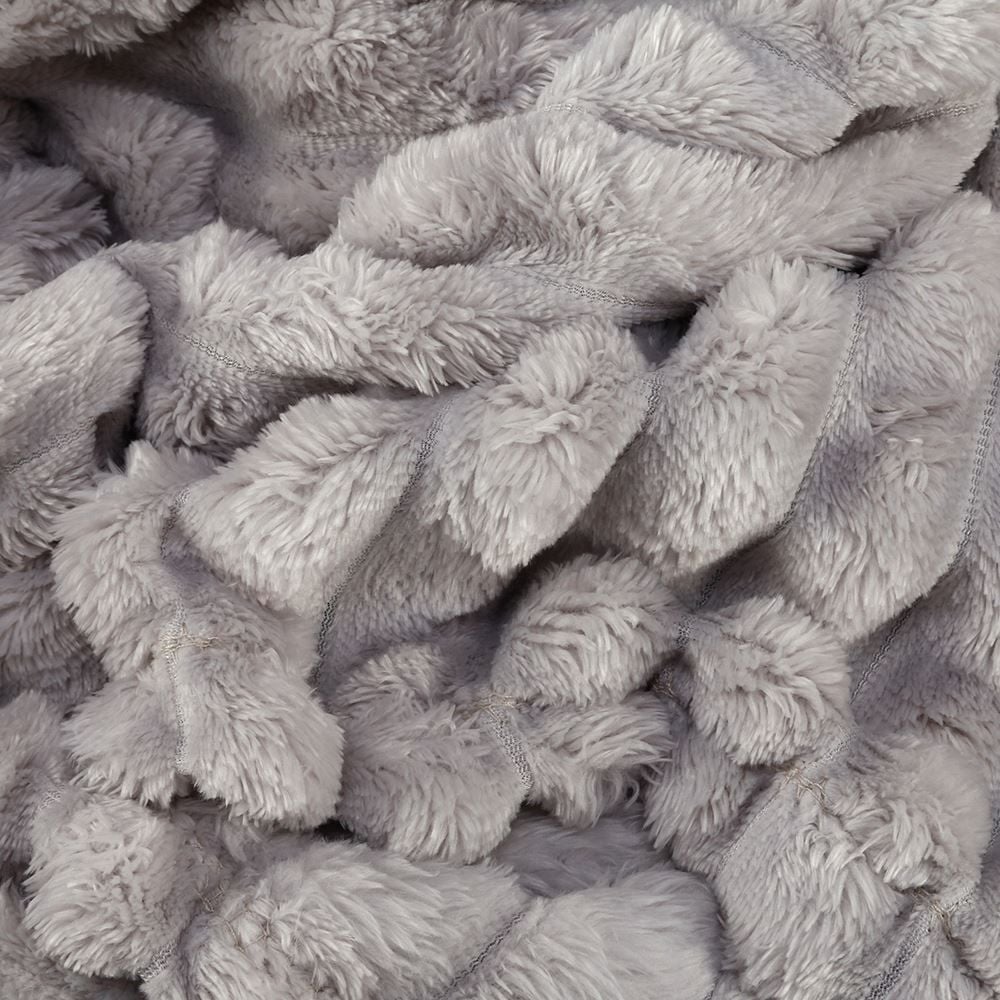 Cobertor Queen 100% Poliéster Premier Canelado Havan Casa - Prata