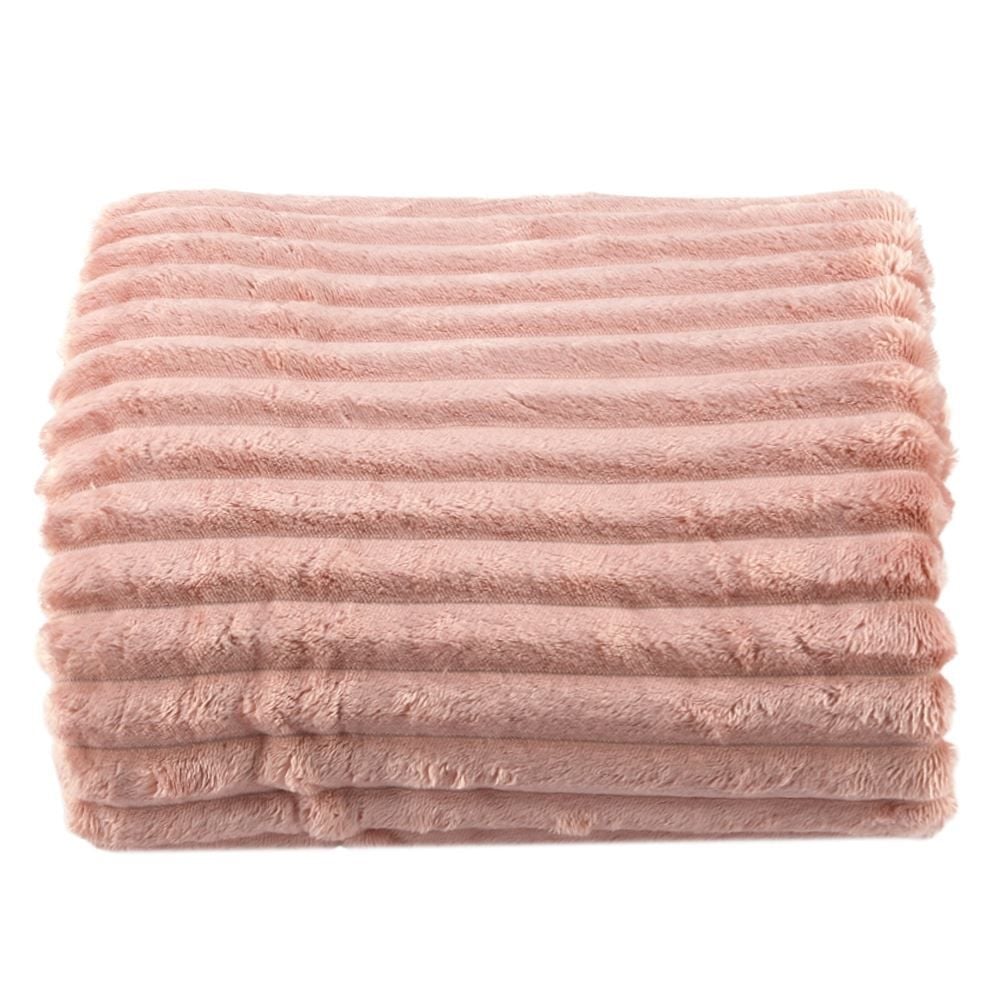 Cobertor Queen 100% Poliéster Premier Canelado Havan Casa - Rosa Pétala