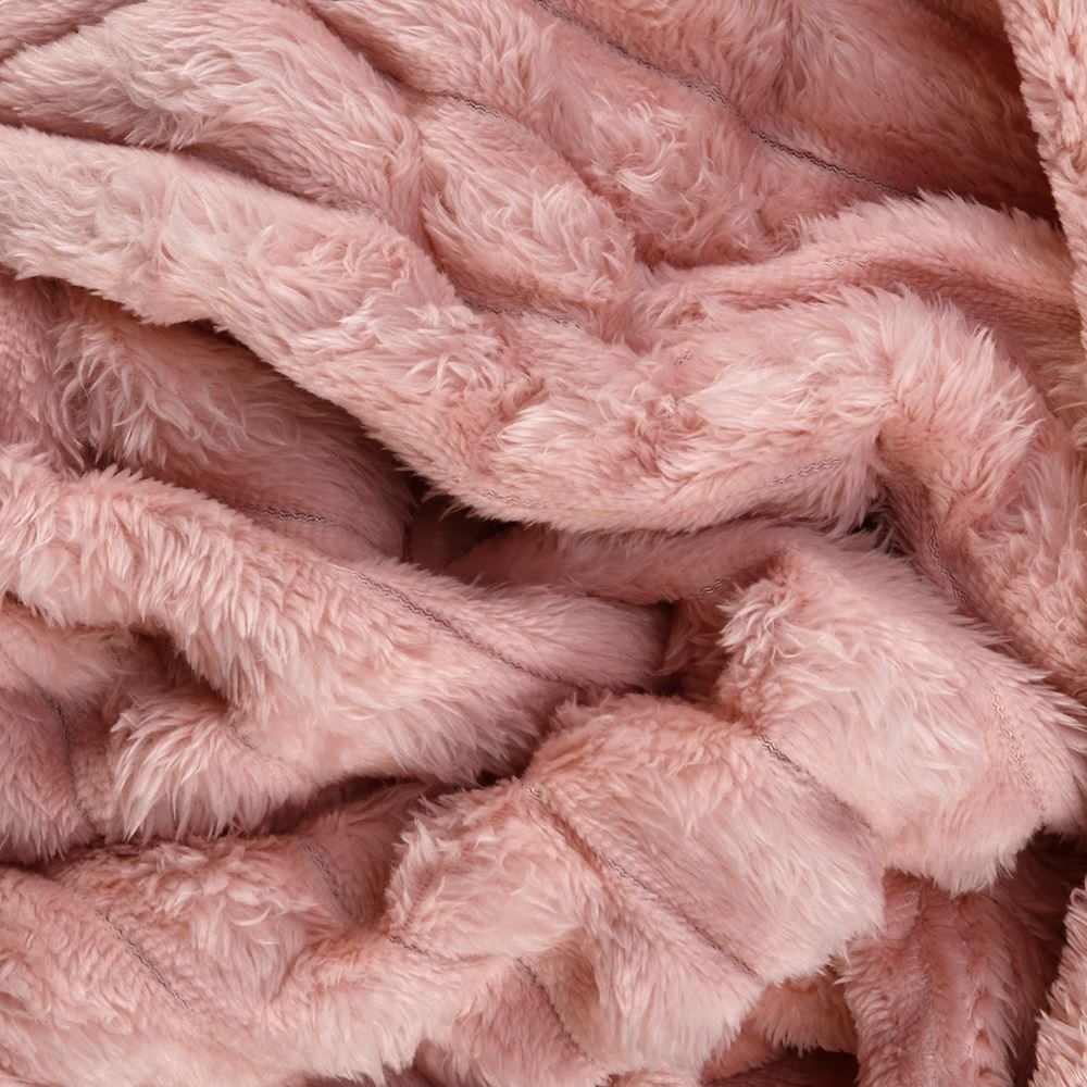 Cobertor Queen 100% Poliéster Premier Canelado Havan Casa - Rosa Pétala