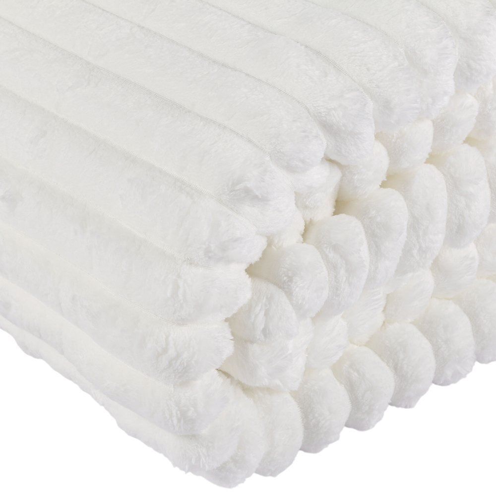 Cobertor Queen 100% Poliéster Premier Canelado Havan Casa - Off White