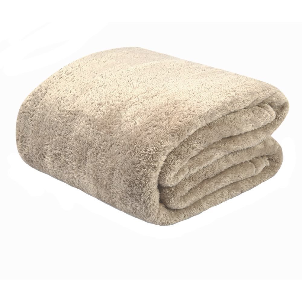 Cobertor Queen Lyon Comfort Sherpa Havan Casa - Bege