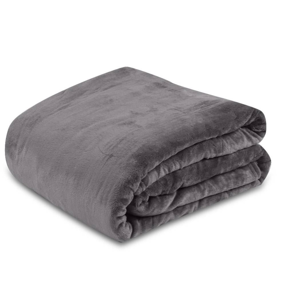 Cobertor Queen 100% Poliéster Premier Havan Casa - Cinza Urbano