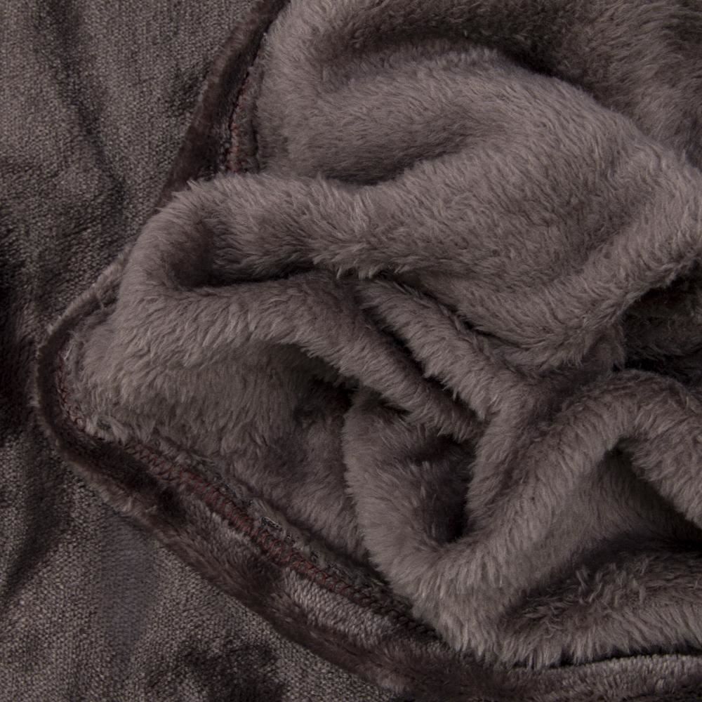 Cobertor Queen Microfibra Velour Neo Clássico Camesa - Marrom Escuro