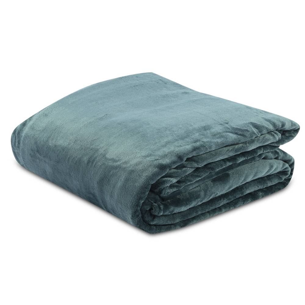 Cobertor Queen Microfibra Velour Neo Clássico Camesa - Verde