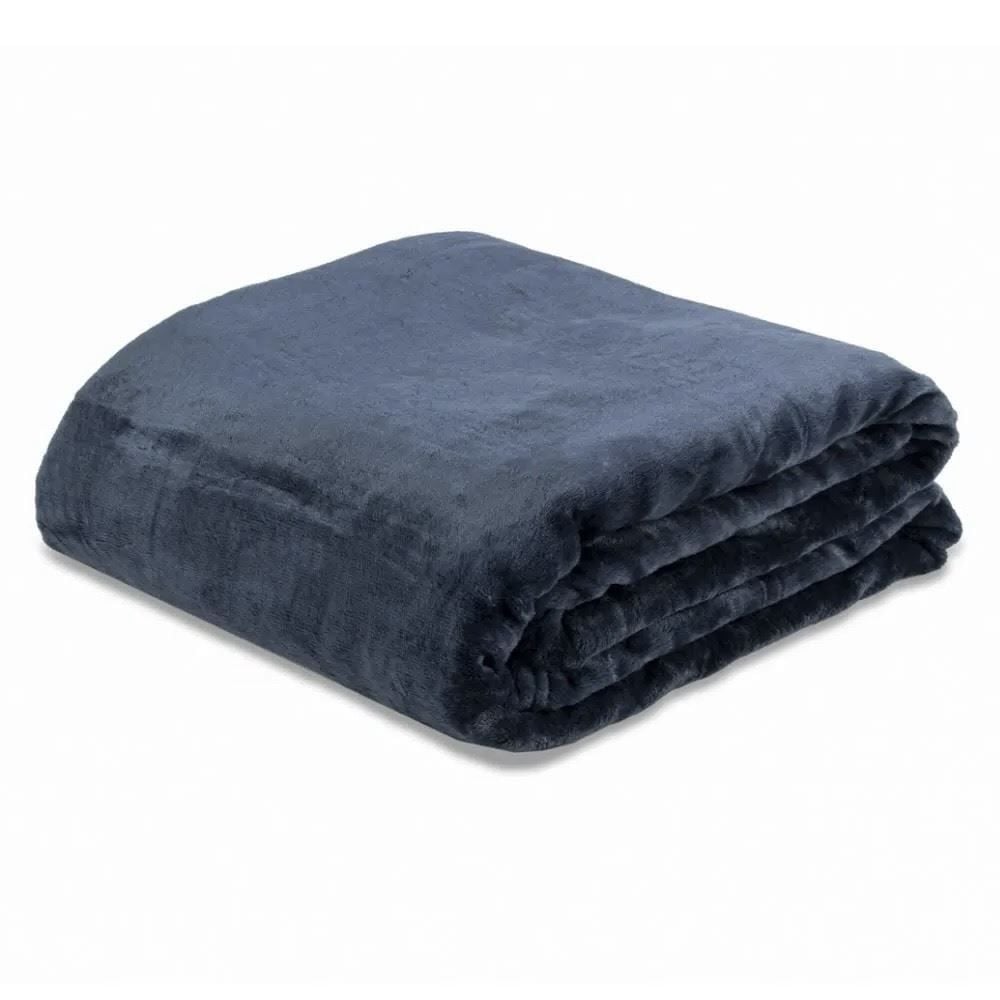 Cobertor Queen Neo Velour Camesa - Azul