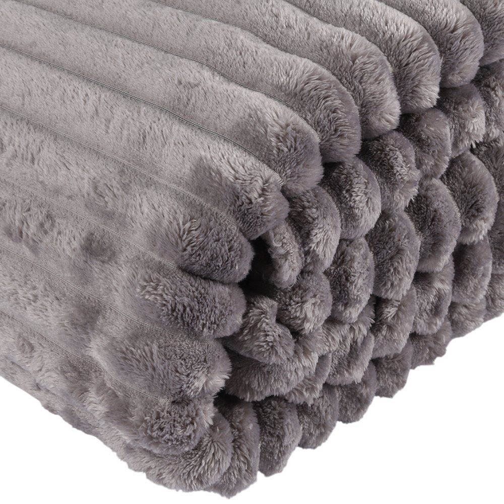 Cobertor Queen Premier Canelado Havan Casa - Cinza