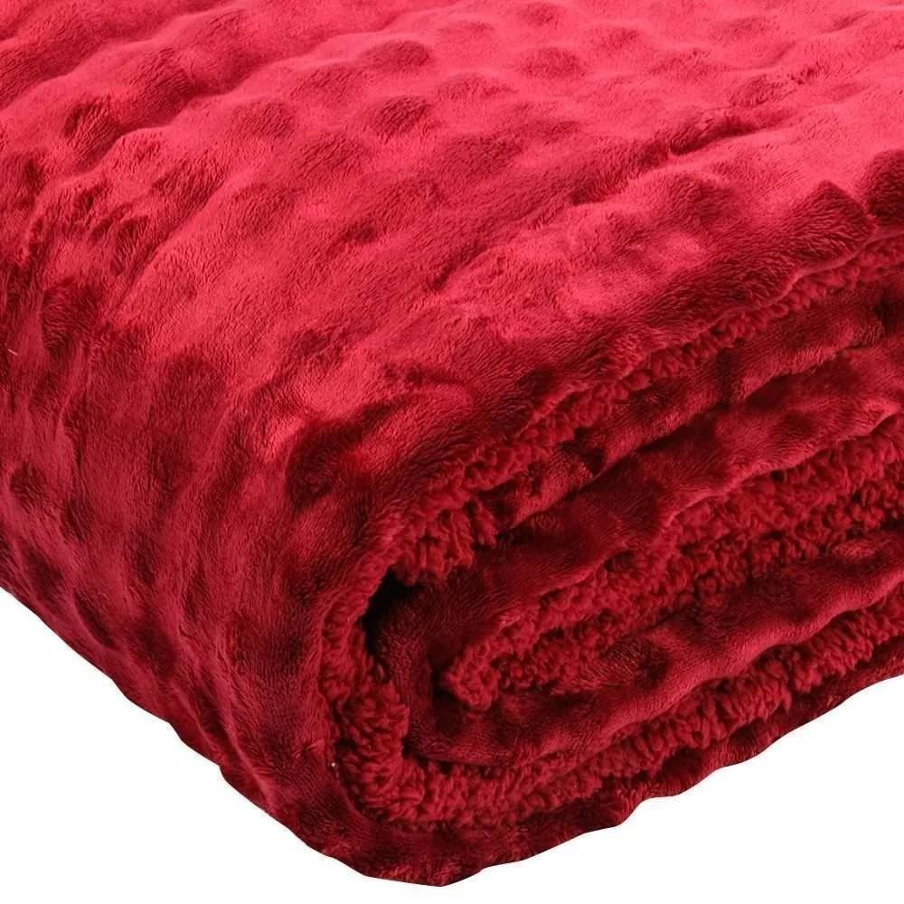 Cobertor Queen Requinte Color Sherpa Havan Casa - Bloodstone