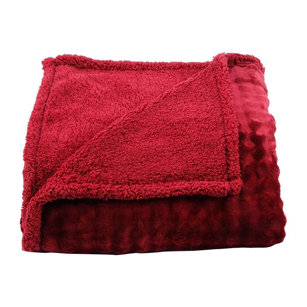 Cobertor Queen Requinte Sherpa Color Havan Casa - Bloodstone