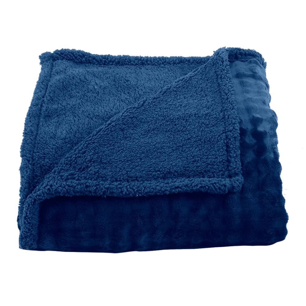 Cobertor Queen Requinte Sherpa Color Havan Casa - Midnight