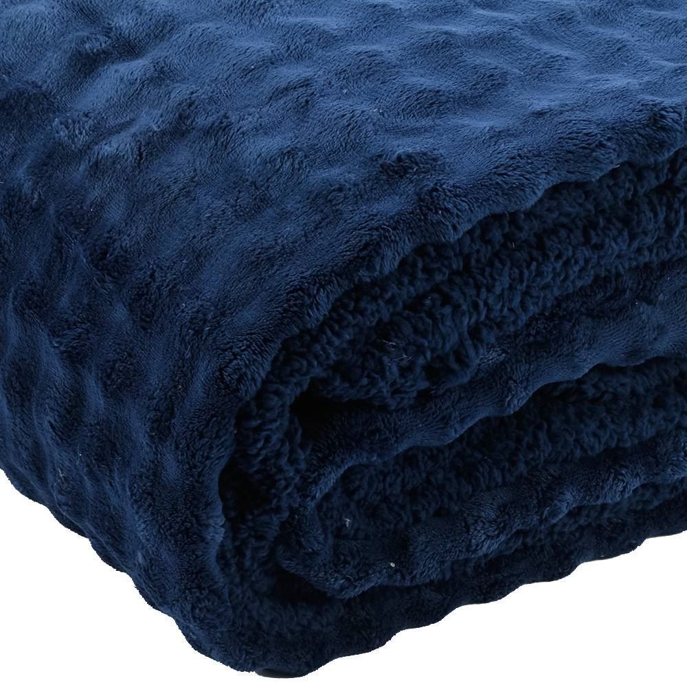 Cobertor Queen Requinte Sherpa Color Havan Casa - Midnight