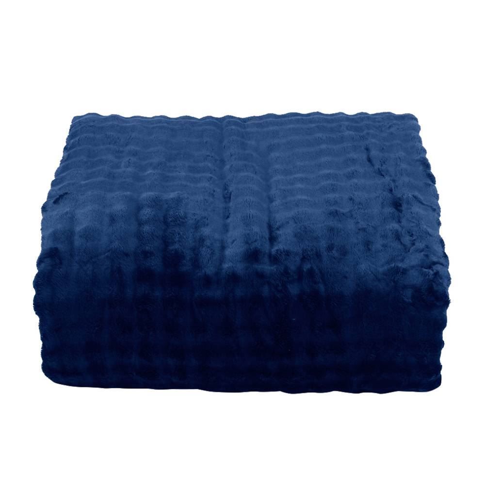 Cobertor Queen Requinte Sherpa Color Havan Casa - Midnight