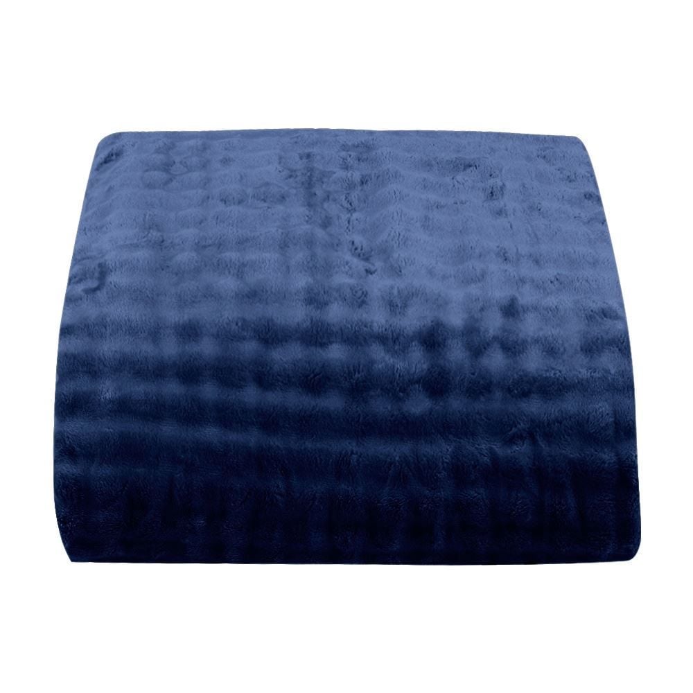 Cobertor Sherpa Queen Requinte Havan Casa - Midnight Blue