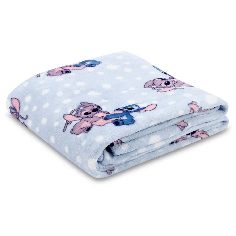 Cobertor Solteiro Infantil 100% Poliéster Disney - Stitch Poá