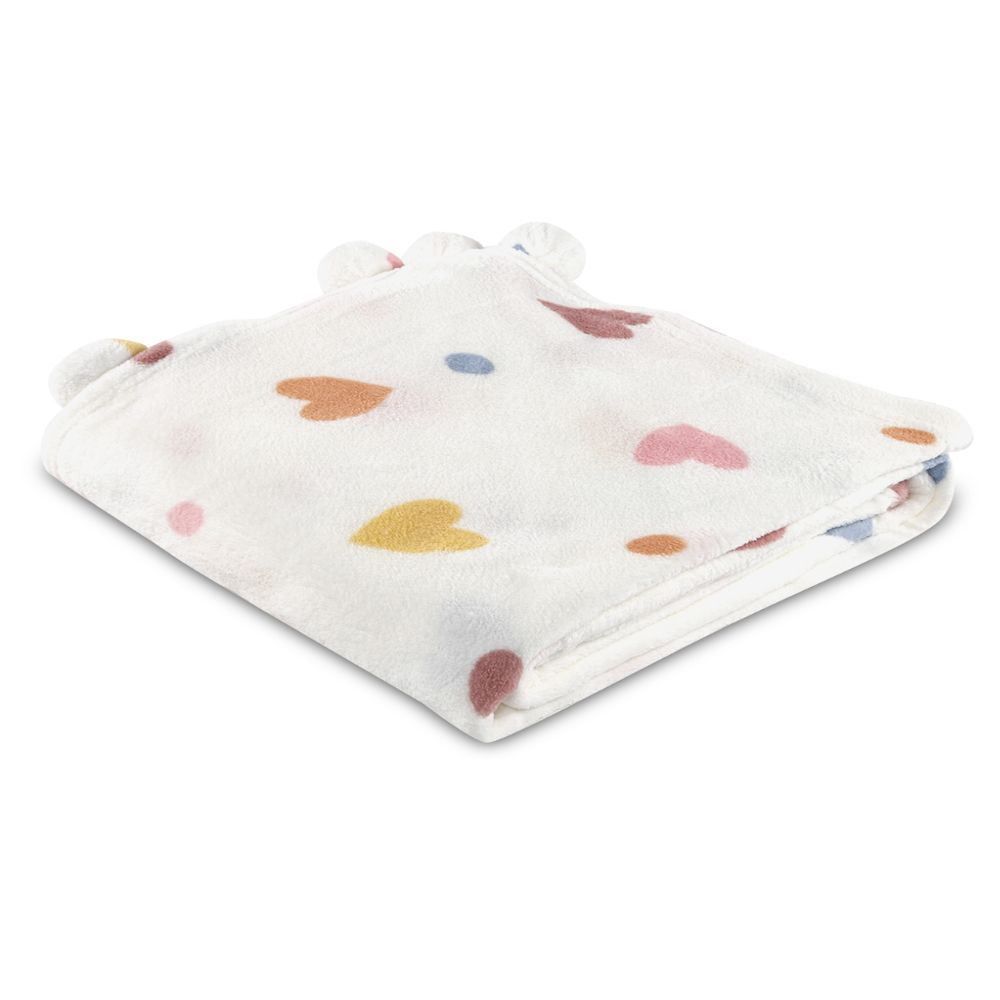 Cobertor Solteiro Infantil 100% Poliéster Pompom Havan Kids - Coração Color