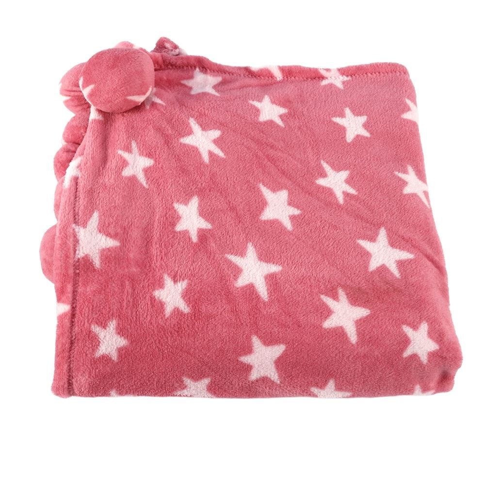 Cobertor Solteiro Infantil Pompom Havan Kids - Rosa Estrela