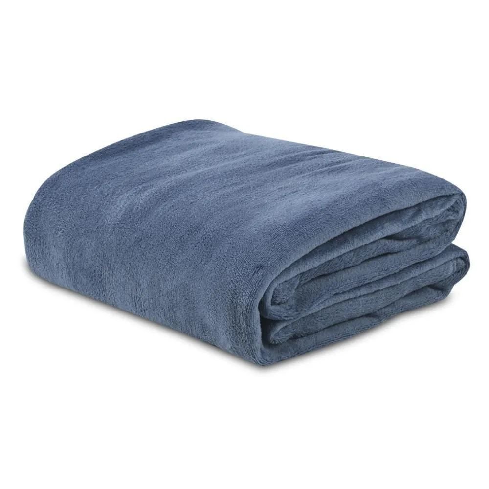Cobertor Solteiro Paris Microfibra Havan Casa - Azul Jeans