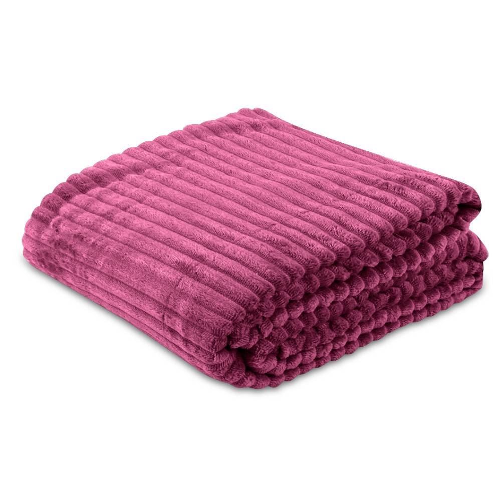 Cobertor Solteiro Montreal 100% Poliéster Havan Casa - Rosa Malva