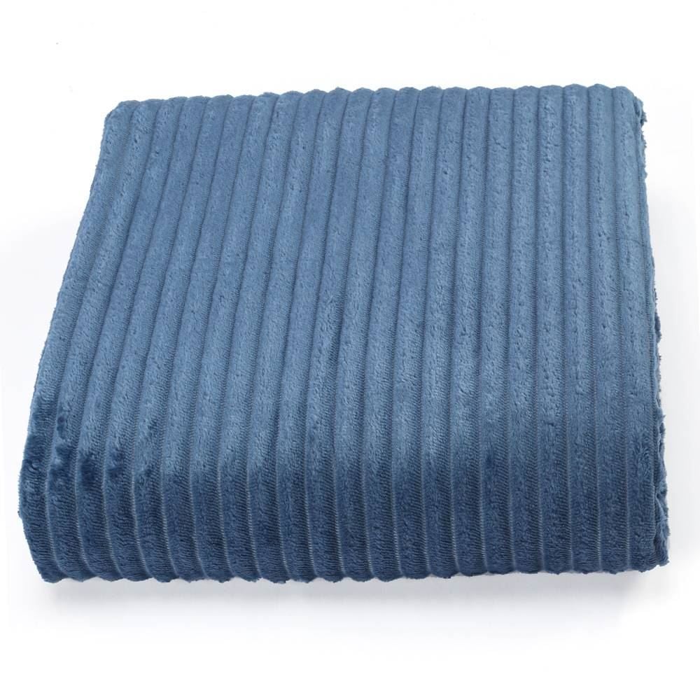 Cobertor Solteiro Montreal 100% Poliéster Havan Casa - Azul Jeans