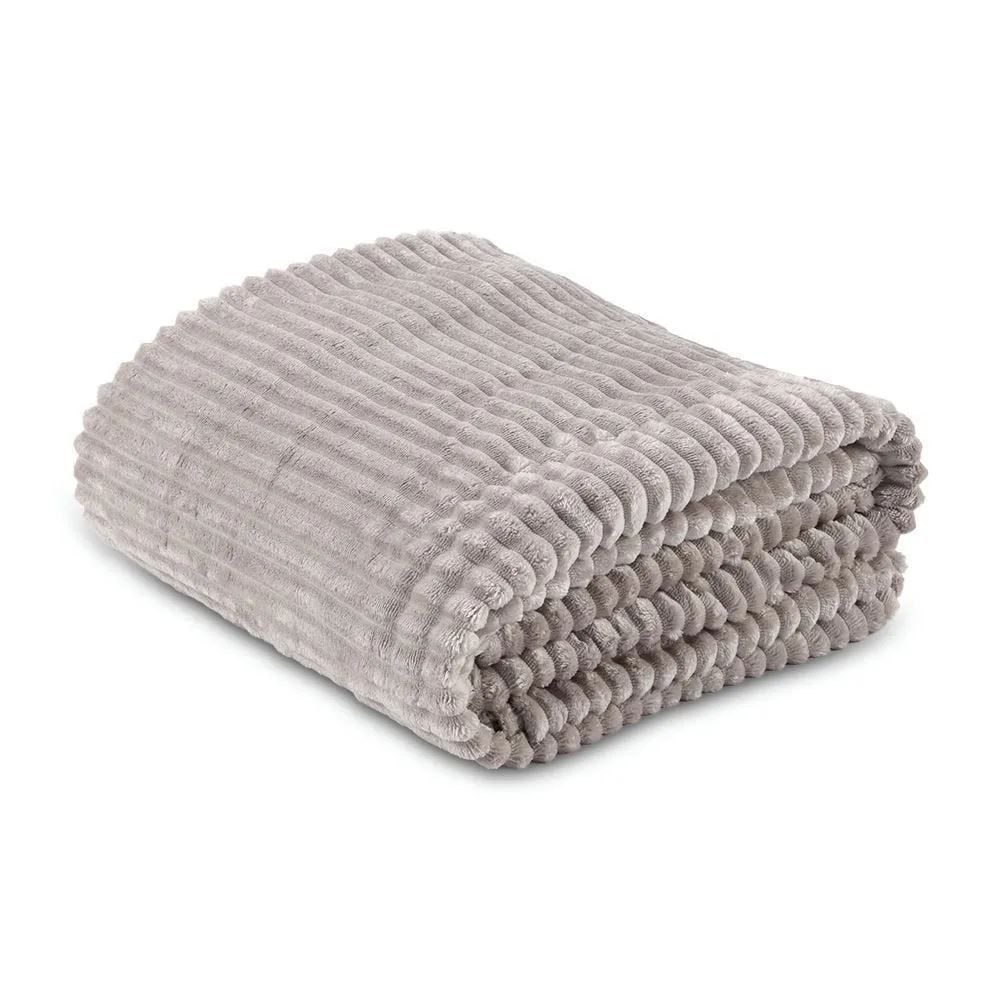 Cobertor Solteiro Montreal 100% Poliéster Havan Casa - Cinza Ice