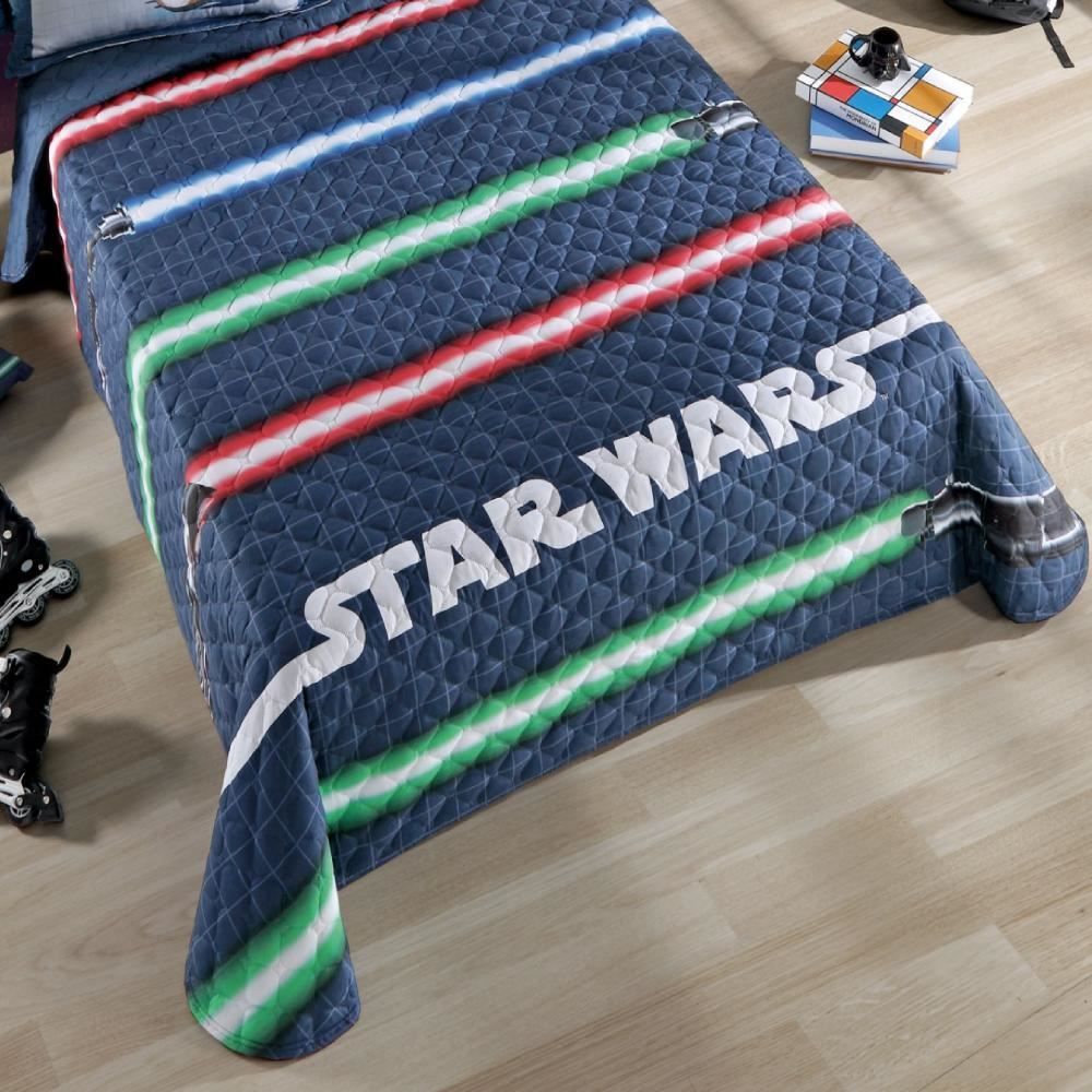 Cobre Leito Casal Star Wars Hedrons 1 Pç - Sabres