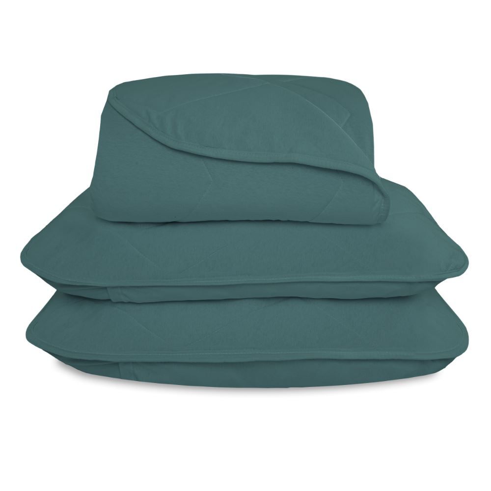 Cobre Leito King Liso 3 Peças Havan Casa - VERDE INGLES