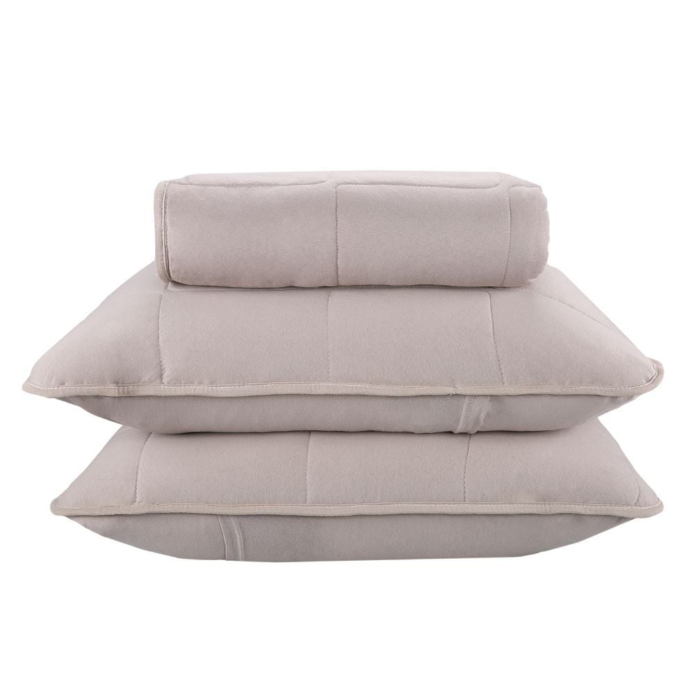 Cobre Leito Queen Liso 3 Peças Havan Casa - Cru