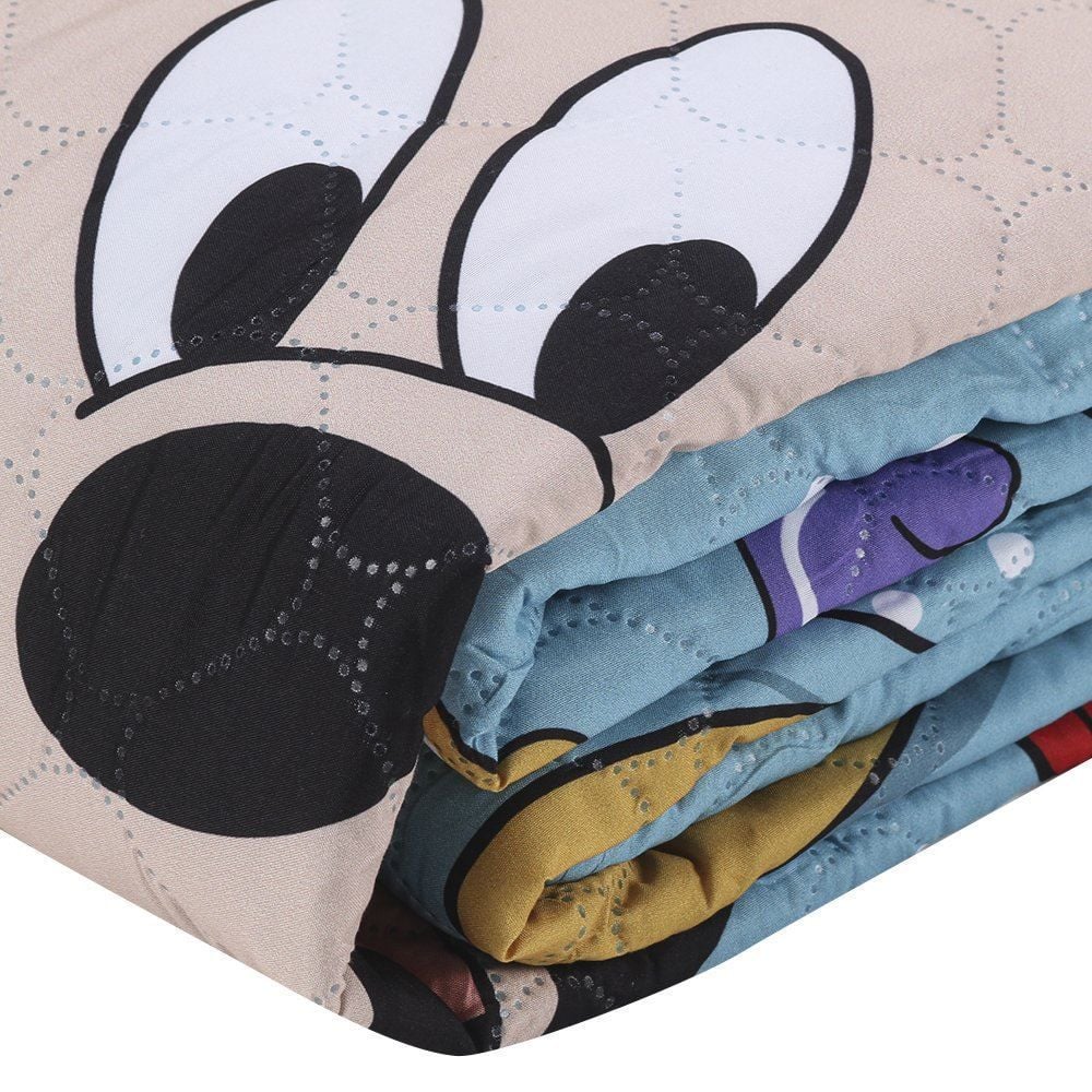 Cobre Leito Solteiro Infantil Disney Hedrons 1 Pç - Mickey Home