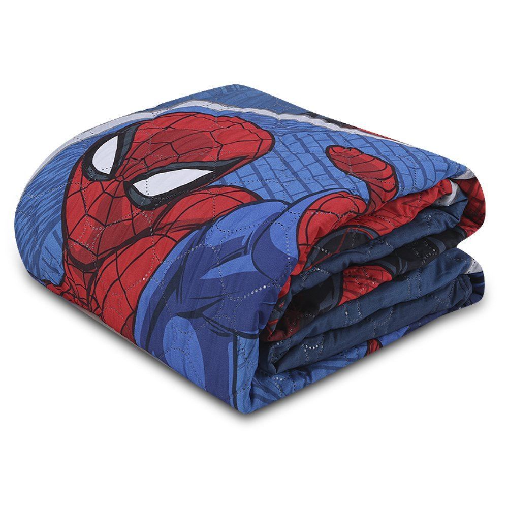 Cobre Leito Solteiro Infantil Disney Hedrons 1 Pç - Homem Aranha Team