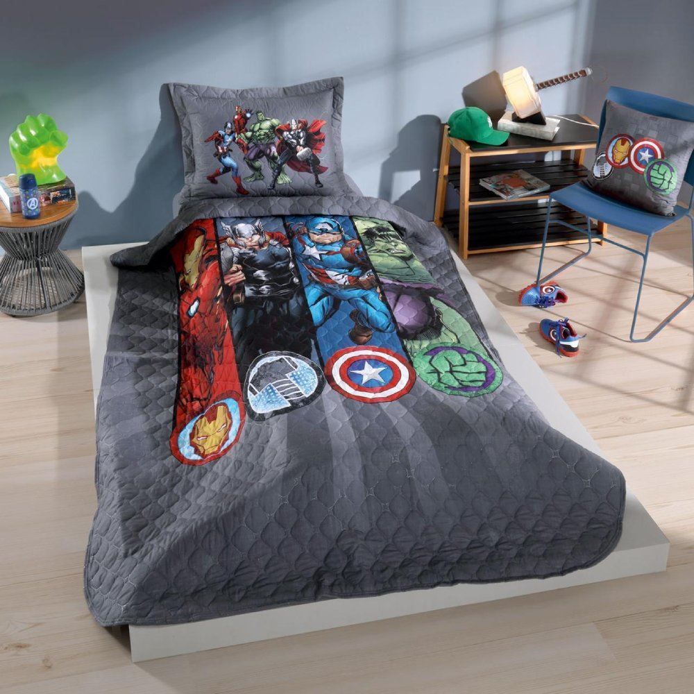 Cobre Leito Solteiro Infantil Disney Hedrons 1 Pç - Vingadores Retorno