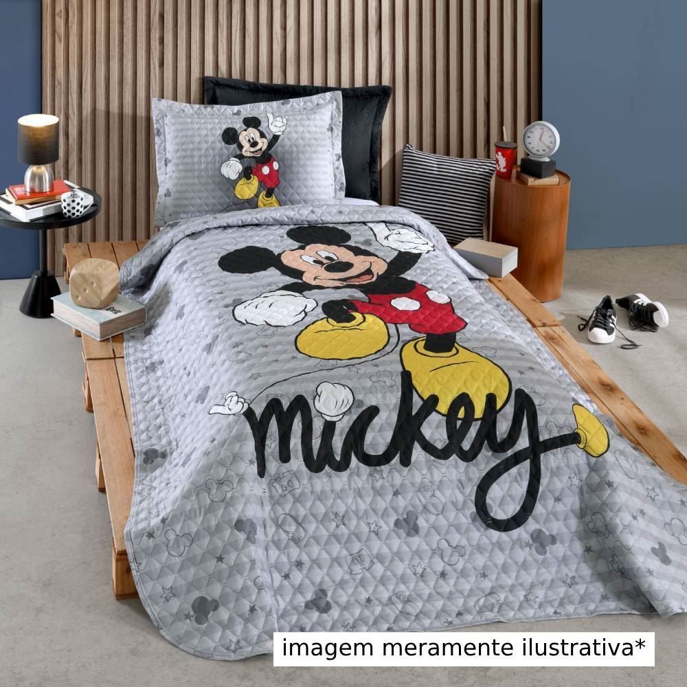 Cobre Leito Solteiro Infantil Disney Hedrons 1 Pç - Mickey Divertido