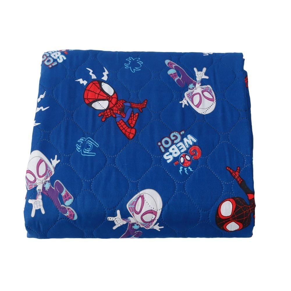 Cobre Leito Solteiro Disney Hedrons 1 Pç - Spidey Webs Rotativo