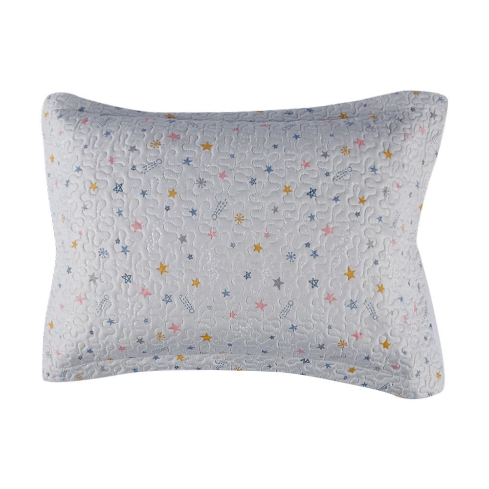 Kit Colcha Solteiro Dupla Face Matelado Havan Kids 2 pçs - Aster Star Cinza