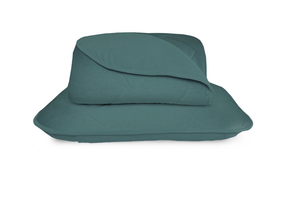 Cobre Leito Solteiro Liso 2 Peças Havan Casa - VERDE INGLES