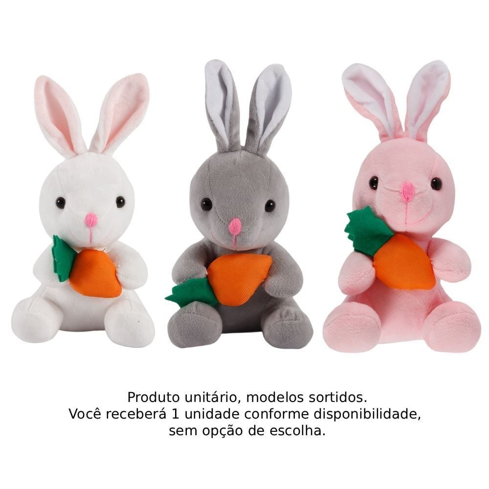 Pelúcia Coelho com Cenoura Havan Toys - Sortido