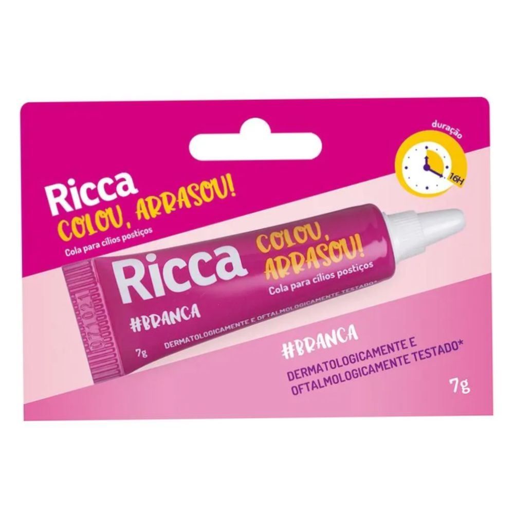 Cola Para Cílios Postiços Branca Ricca - 7g