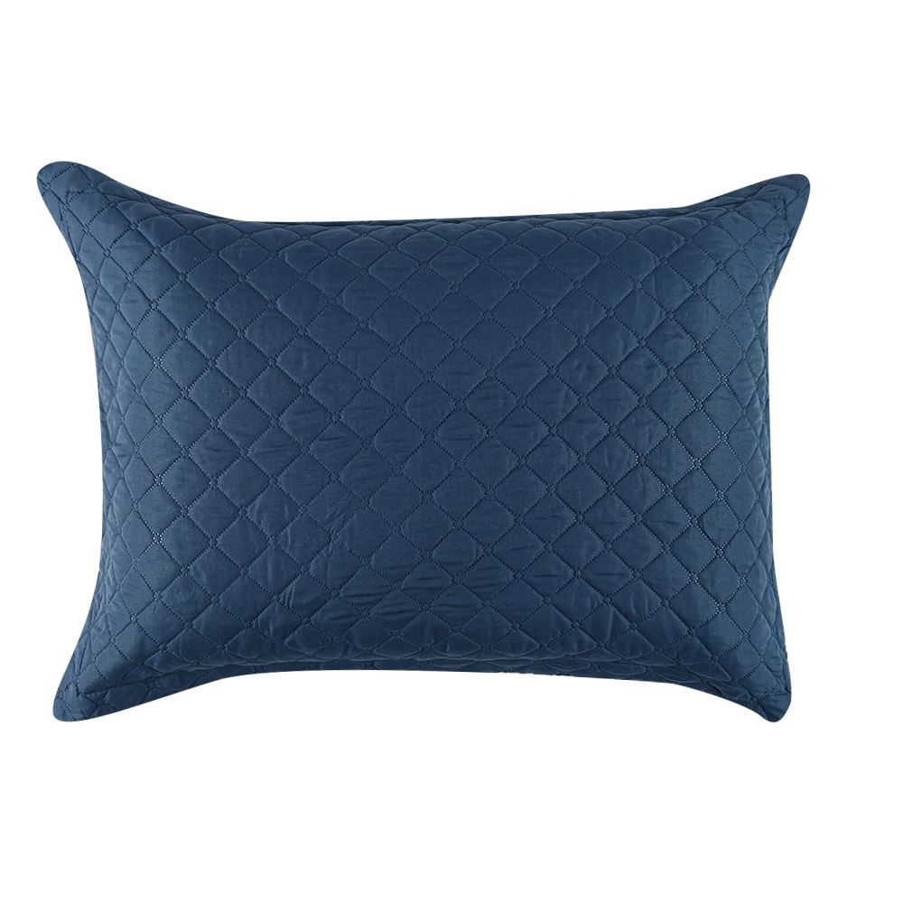 Kit Colcha Casal 100% Poliéster Lisa Versalhes Havan Casa 3 Pçs - Azul Jeans 