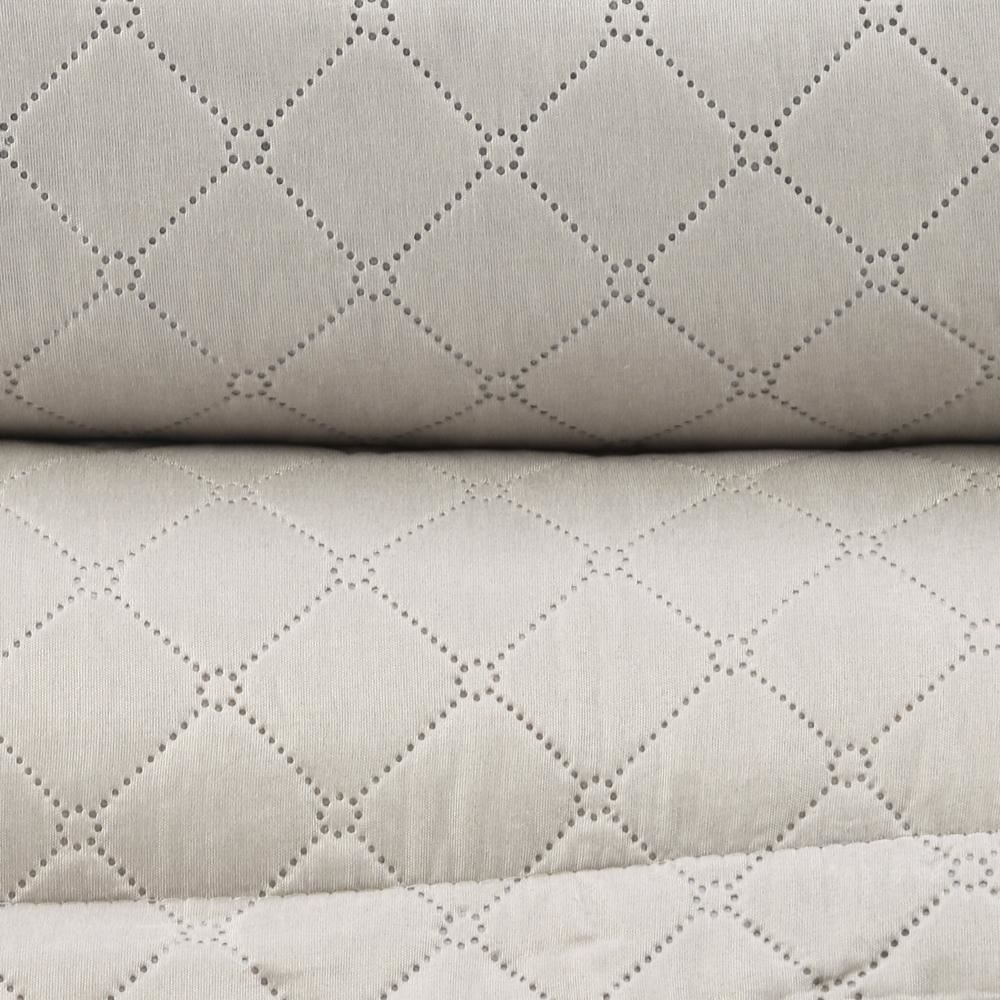 Kit Colcha Casal 100% Poliéster Lisa Versalhes Havan Casa 3 Pçs - Bege Cru