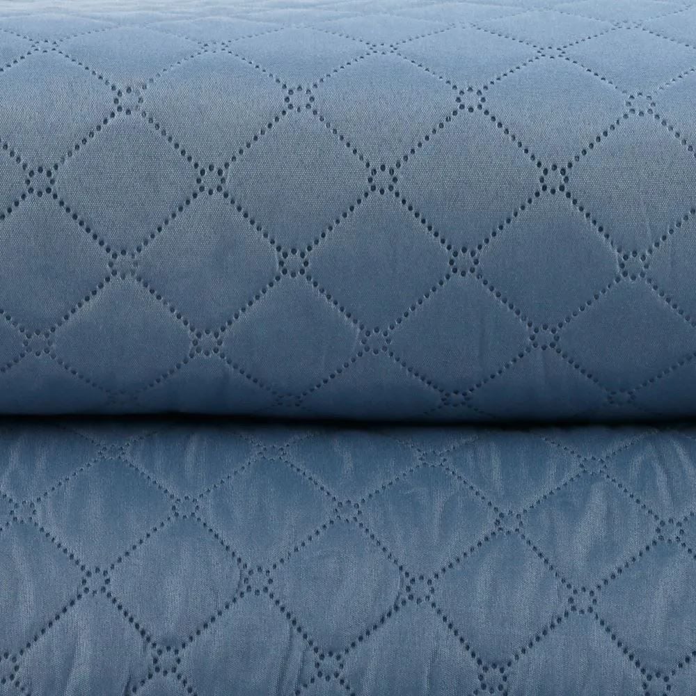 Colcha Casal Lisa Versalhes Havan Casa 3 Peças - AZUL 16-4010